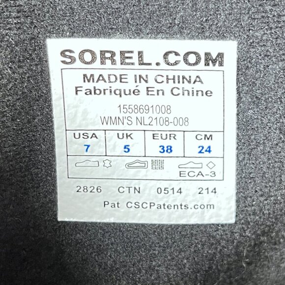 Sorel Slimboot Waterproof Suede Leather Boots Size 7 Brown Gray Tall All Weather - Picture 9 of 9